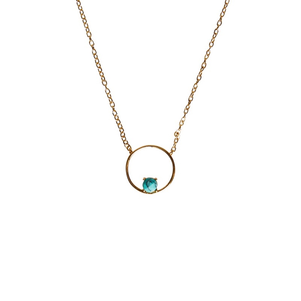 Charged turquoise necklace
